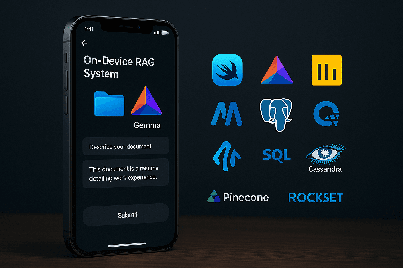 On Device RAG system in IOS(SwiftUI) using Gemma 2B for LLM Processing